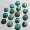 7 - 8 mm Gorgeous AAA - High Quality Natural - TIBETIAN TOURQUISE - Old Looking Round Cabochon - 16 pcs